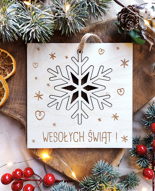 kartki świąteczne Kartka Śnieżynka