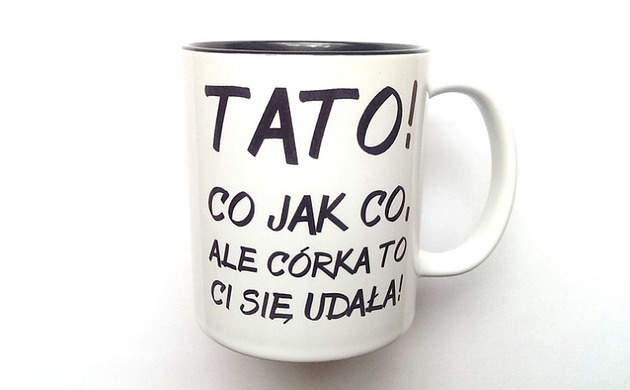 KUBEK TATO! z CZARNYM WNĘTRZEM FarrowDesign