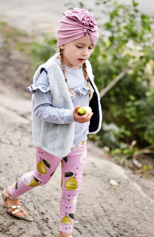 legginsy i getry dla dziewczynki leginsy PEAR pink