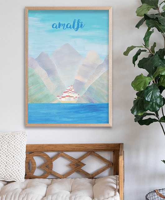 plakaty Amalfi - włoskie wybrzeże - plakat fine art