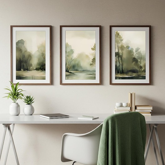 plakaty Plakat Leśna Cisza w Tryptyku