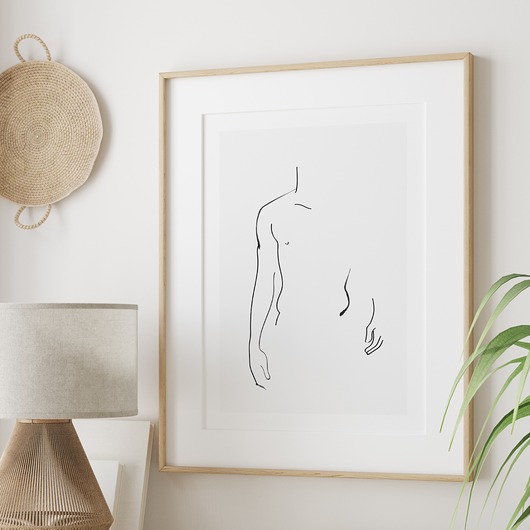plakaty Plakat Szkic Mężczyzny Line art P409