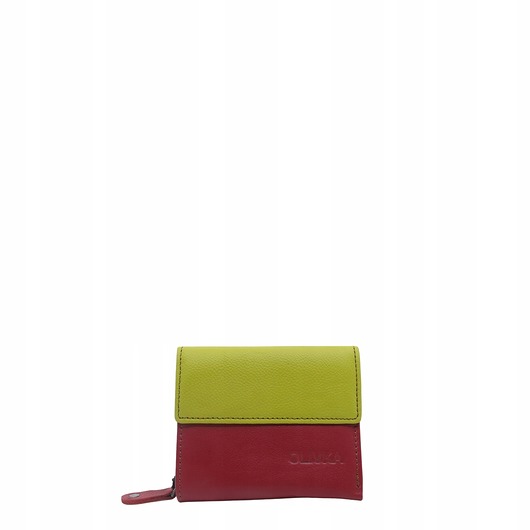 portfele damskie Portfel damski skórzany miejsce na bilon zdjęcie przegródki OLIVKA