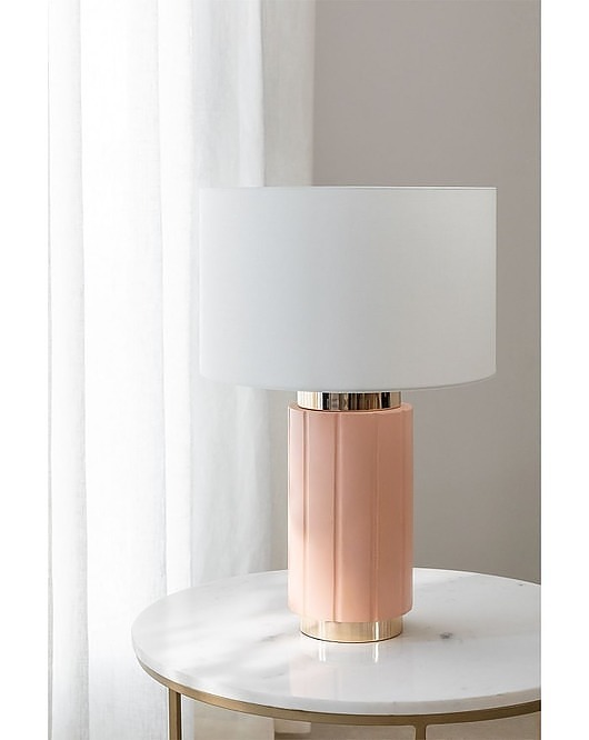 lampy stołowe Lampa Stołowa Pudrowa Vintage