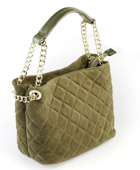torby na ramię Torba skórzana Shopper -  khaki (6960)