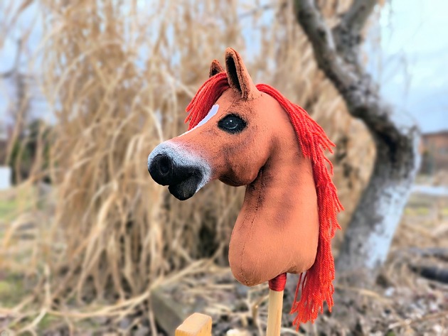 zabawki - inne Hobby horse A4 kasztanek realistyczny koń na kiju