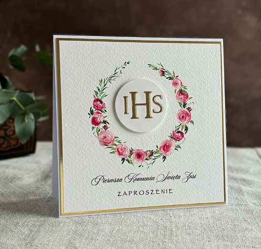 zaproszenia na komunię Zaproszenia na komunię, wzór 28B