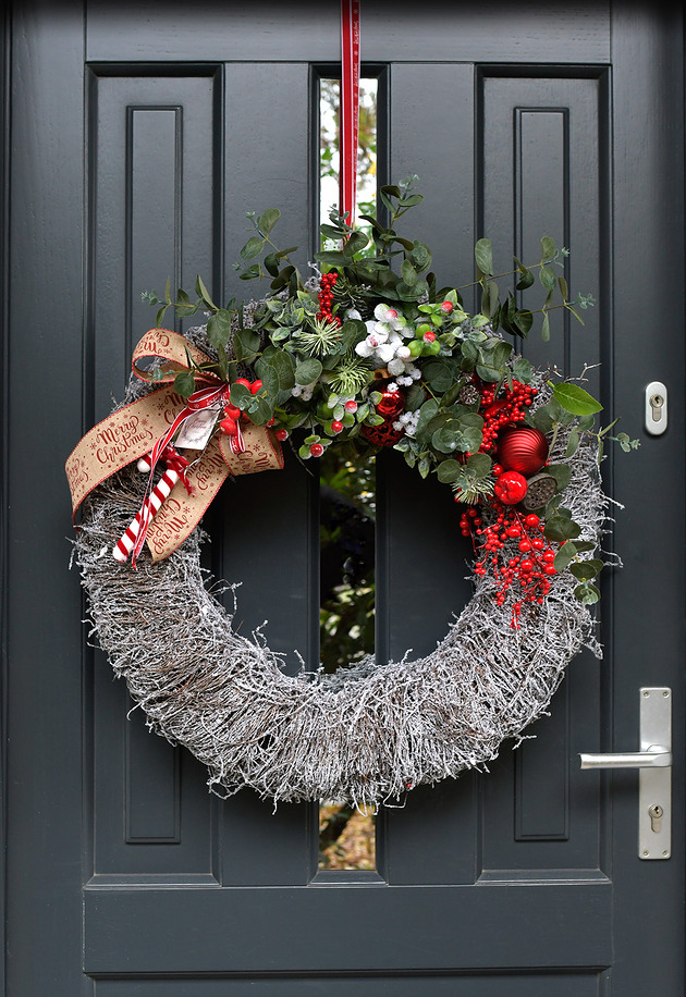 wianki bożonarodzeniowe Wianek XXL  wesołych świąt