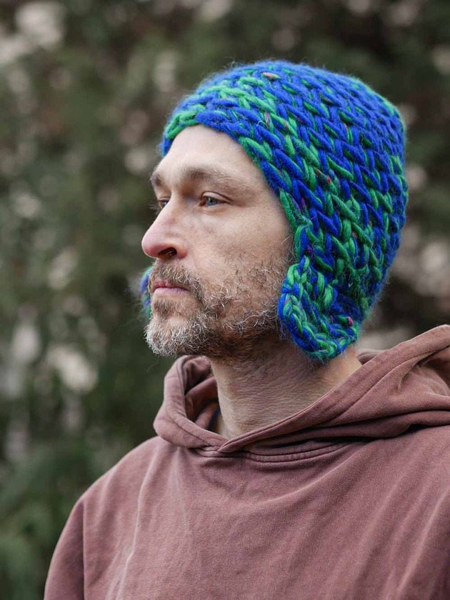 czapki damskie JEDWAB  MERINO czapka unisex
