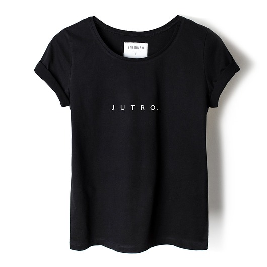 T-shirt czarny JUTRO. ANIMUSH