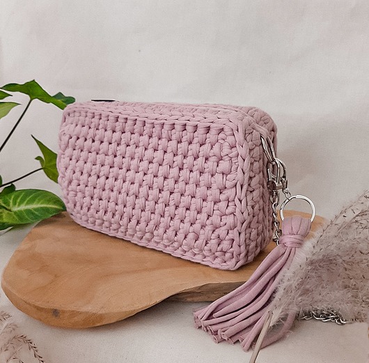 torby na ramię Torebka kuferek powiększona square bag - brudny róż