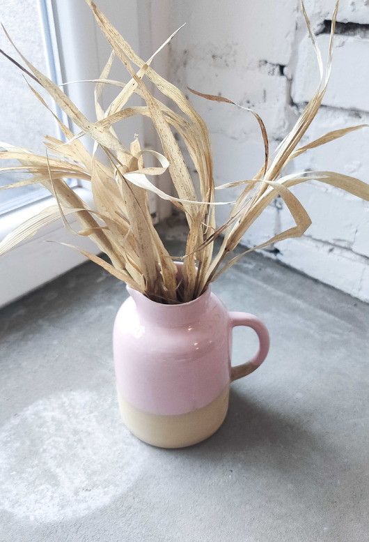 Ceramiczny wazon/mlecznik Pastel różowy POTPOTSTUDIO