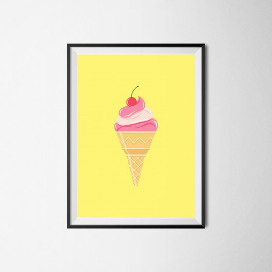 Plakat skandynawski lody myscandi