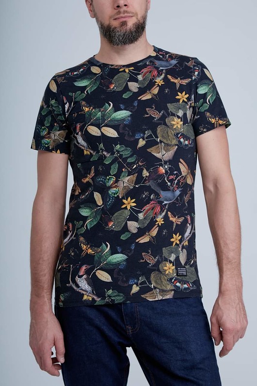 t-shirty męskie T-shirt męski w print Botanic
