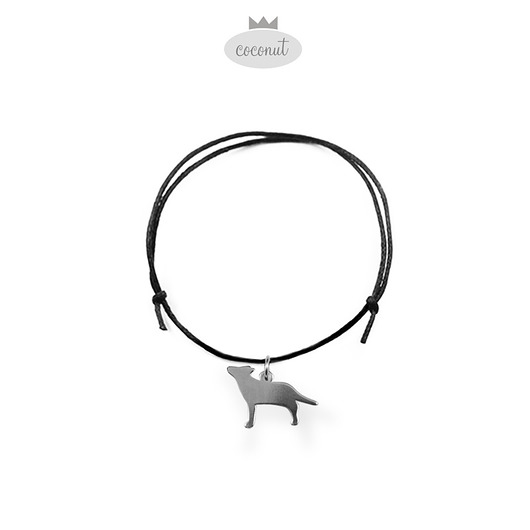 bransoletki na sznurku WILK - bransoletka, srebro 925, na sznurku