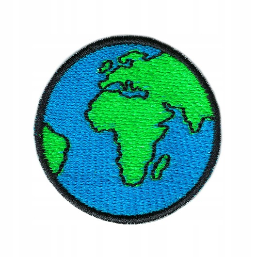 naszywki na ubrania Naszywka naprasowanka ZIEMIA termoprzylepna haft dla dzieci 4,6cm