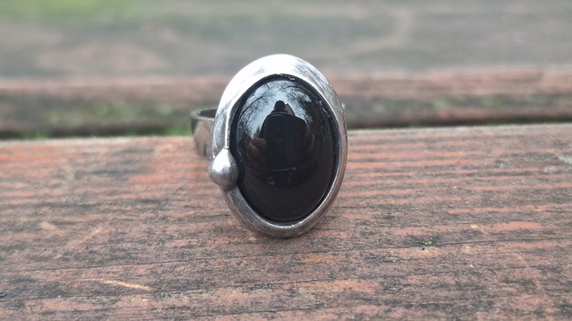pierścionki - różne Onyks - pierścionek regulowany