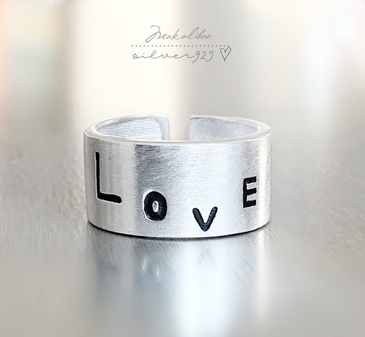 pierścionki srebrne Pierścionek Makaliboo Love Ring