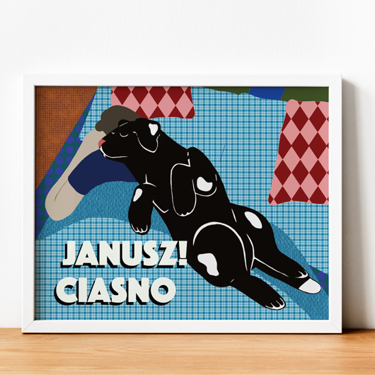plakaty Plakat HISTERIE ZWIERZĘCE: JANUSZ. CIASNO! (ILUSTRACJA)