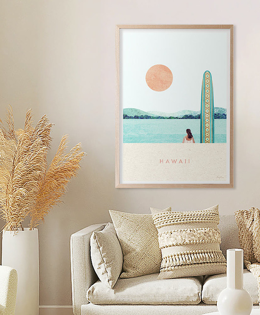 plakaty Plakat Hawaje - surfing