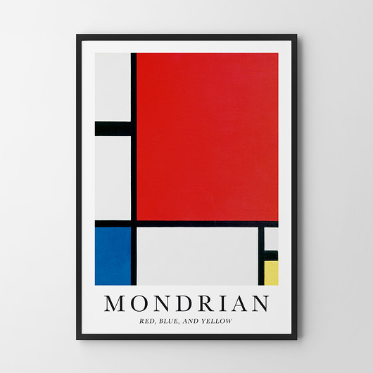 plakaty Plakat Mondrian - red blue and yellow
