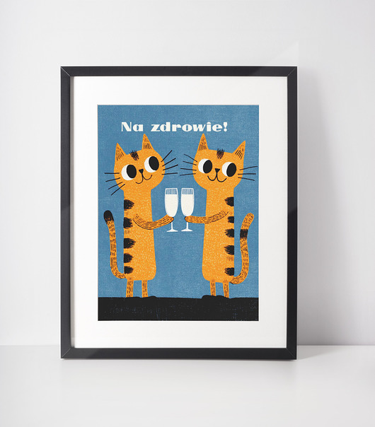 plakaty Plakat toast i koty