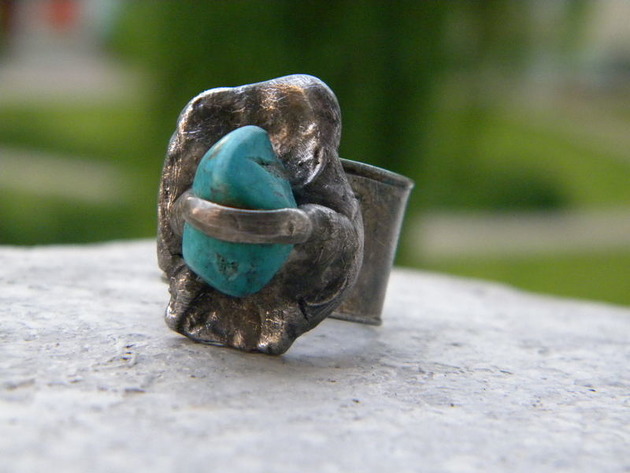 pierścionki - różne Roman Ancient Ring ;) turkus