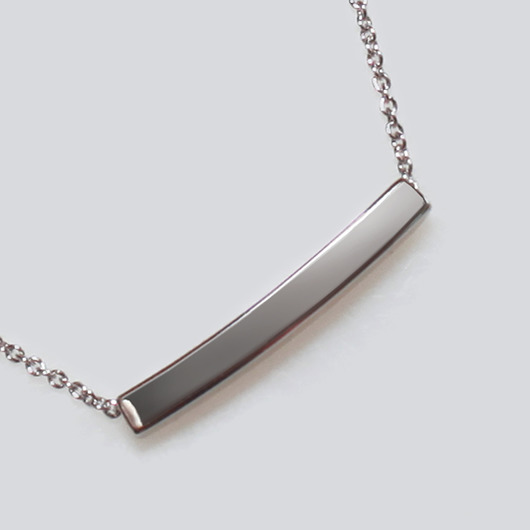 srebrne naszyjniki Simple Bar v Silver