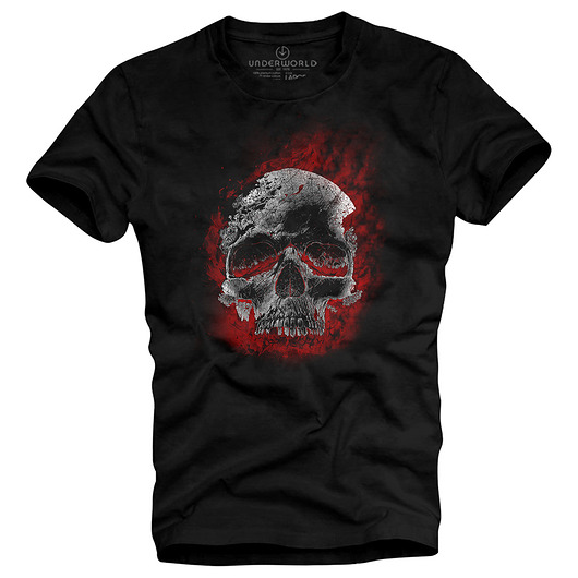 t-shirty męskie T-shirt męski UNDERWORLD Skull in fire