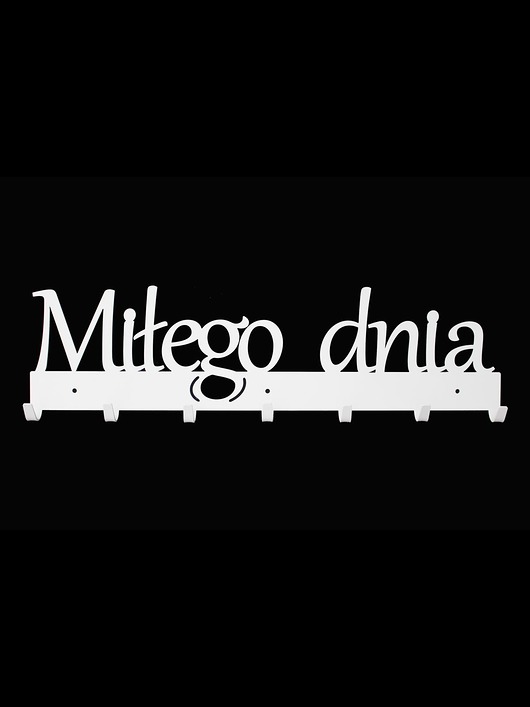 Miłego dnia 60cm wieszak na ubrania Biały ArtSteel