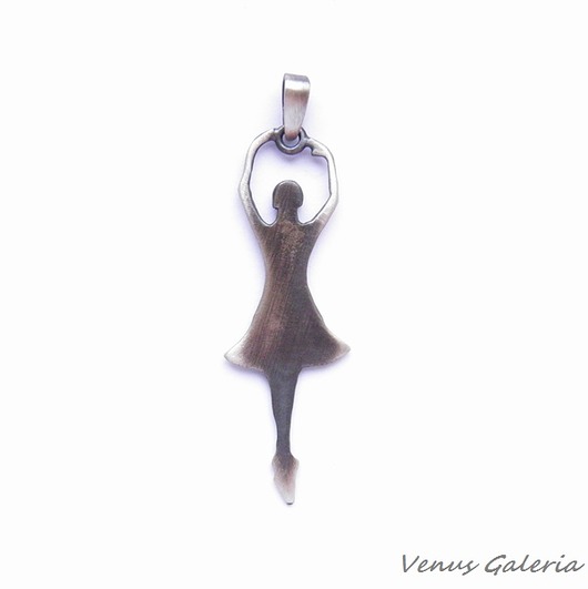 Wisiorek - Baletnica mała czarna VENUS GALERIA