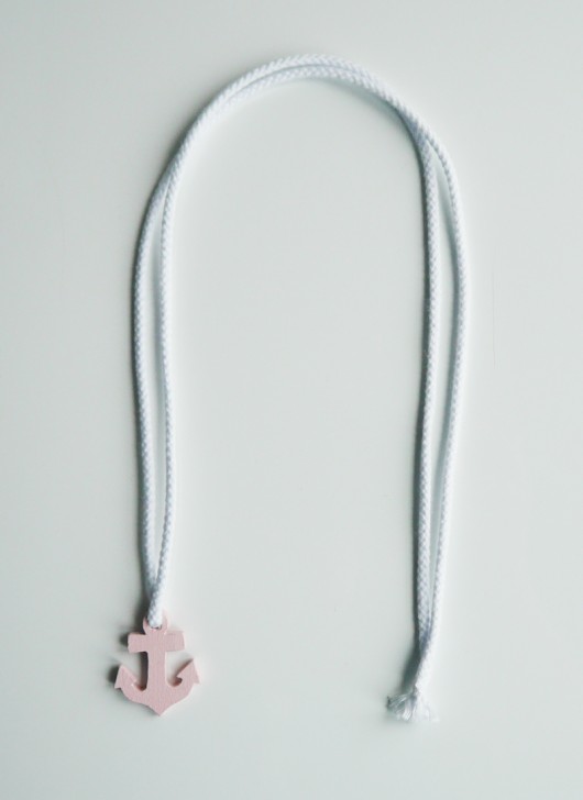 naszyjnik drewniany KOTWICA BABY PINK Wood Wood