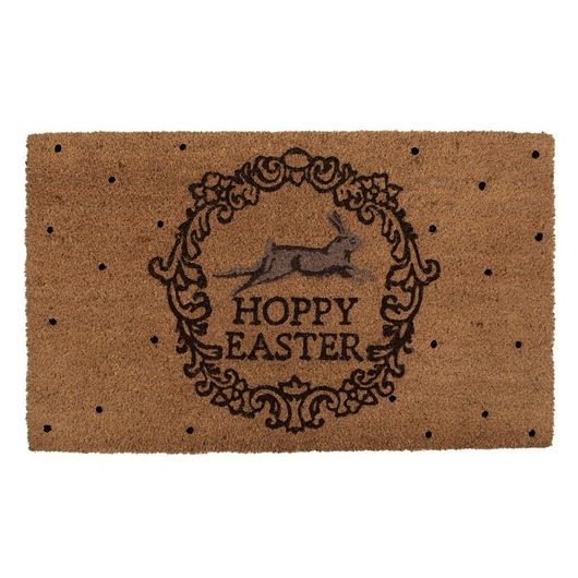 wycieraczki pod drzwi Wycieraczka wejściowa kokosowa Hoppy Easter 75x45 cm