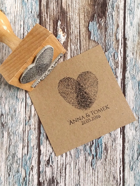 Stempel odciski 40x40mm plus dodatkowa gumka DrukLove