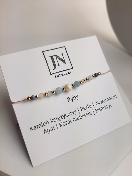 bransoletki z kamieni naturalnych Bransoletka zodiakalna Ryby