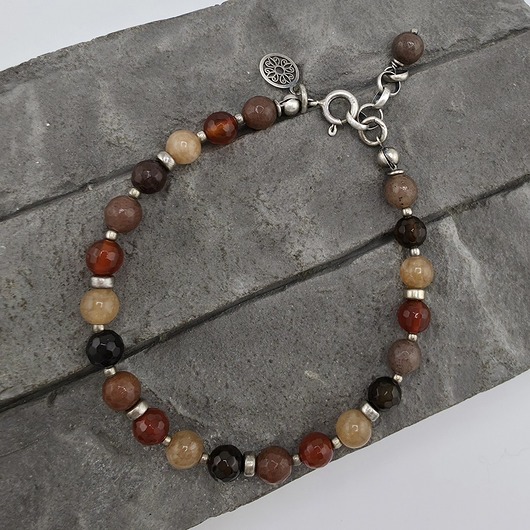 bransoletki z kamieni naturalnych Jadeit, agat, karneol - bransoletka