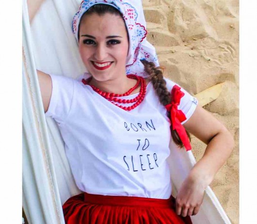 T-shirt Born To Sleep Brain Inside