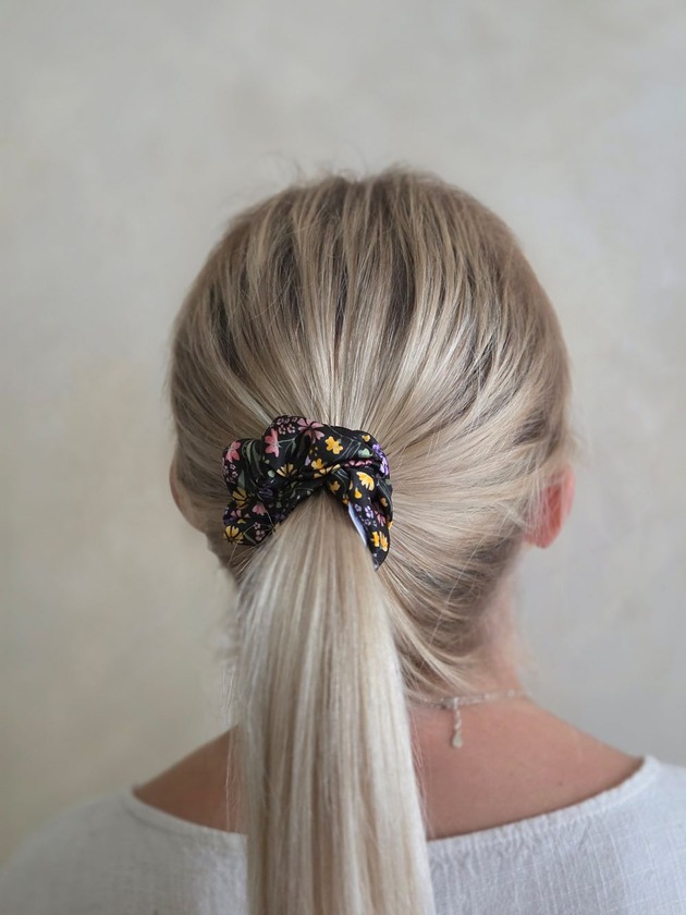 gumki do włosów Gumka jedwabna, scrunchie, wild magic garden MIDI