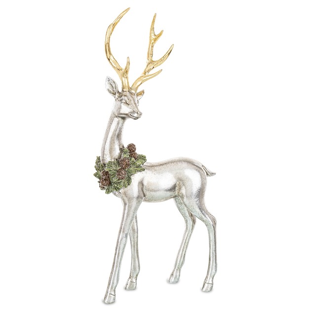 dekoracje świąteczne Figurka - jeleń stojący 33x14 cm