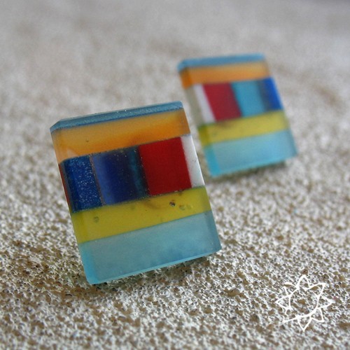 ECO MOSAIC- kolczyki z recyklingu KOS jewellery