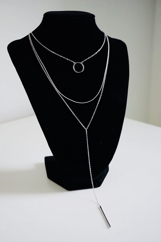 Trójwarstwowy elegancki naszyjnik srebro 925 VENA Jewellery