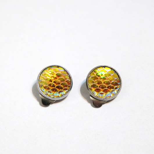 klipsy Klipsy - Łuski złote - małe