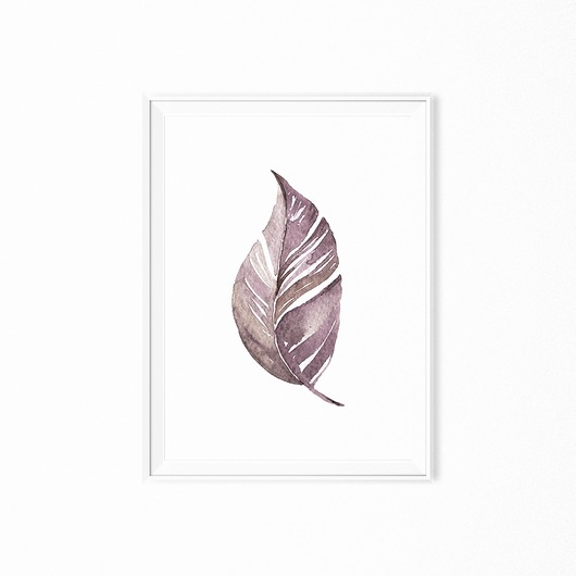 Plakat skandynawski botaniczny Leave A4 myscandi