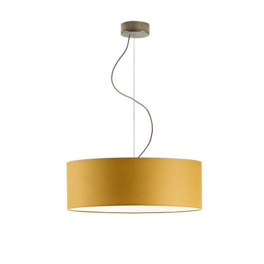 Musztardowa lampa wisząca dla dzieci z abażurem 50 cm HAJFA KIDS LYSNE