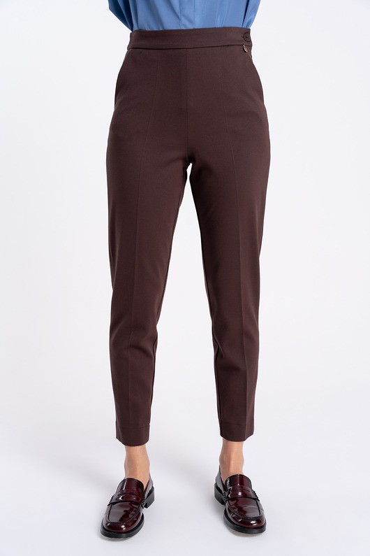 spodnie materiałowe damskie Spodnie Borys Brown