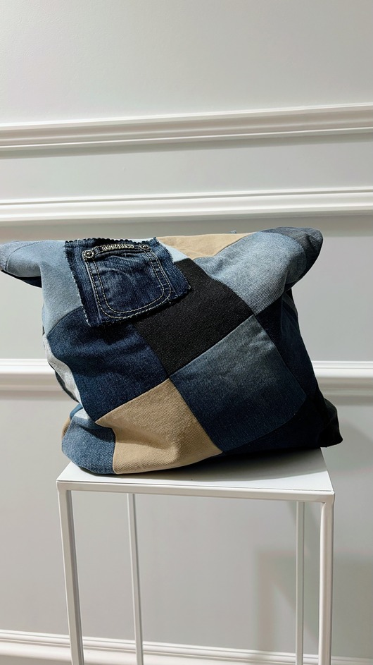torby na ramię Jeansowa Torba na ramie patchwork ręcznie robiona torba jeansowa torebka jeans