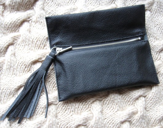 Fringe mini - skórzana mini kopertówka sabi tatka