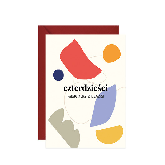 Urodzinowa kartka z życzeniami na czterdziestkę Paperwords
