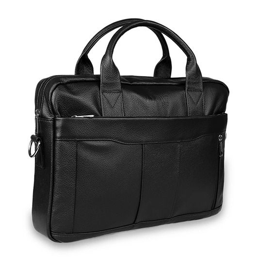 torby i nerki męskie Skórzana torba męska czarna laptopa 15,6" - Pavone Nero Parma 2461 BL