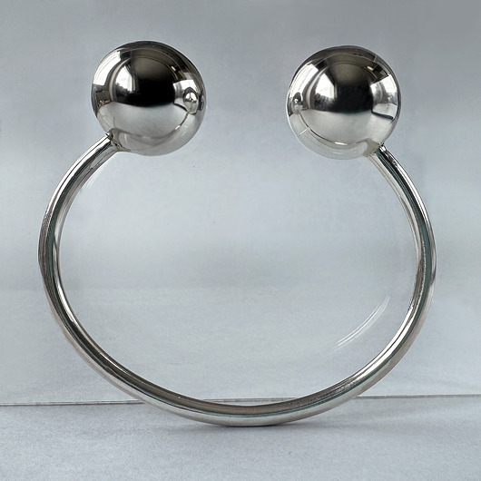 bransoletki srebrne Bransoletka bangle z kulkami 20 mm